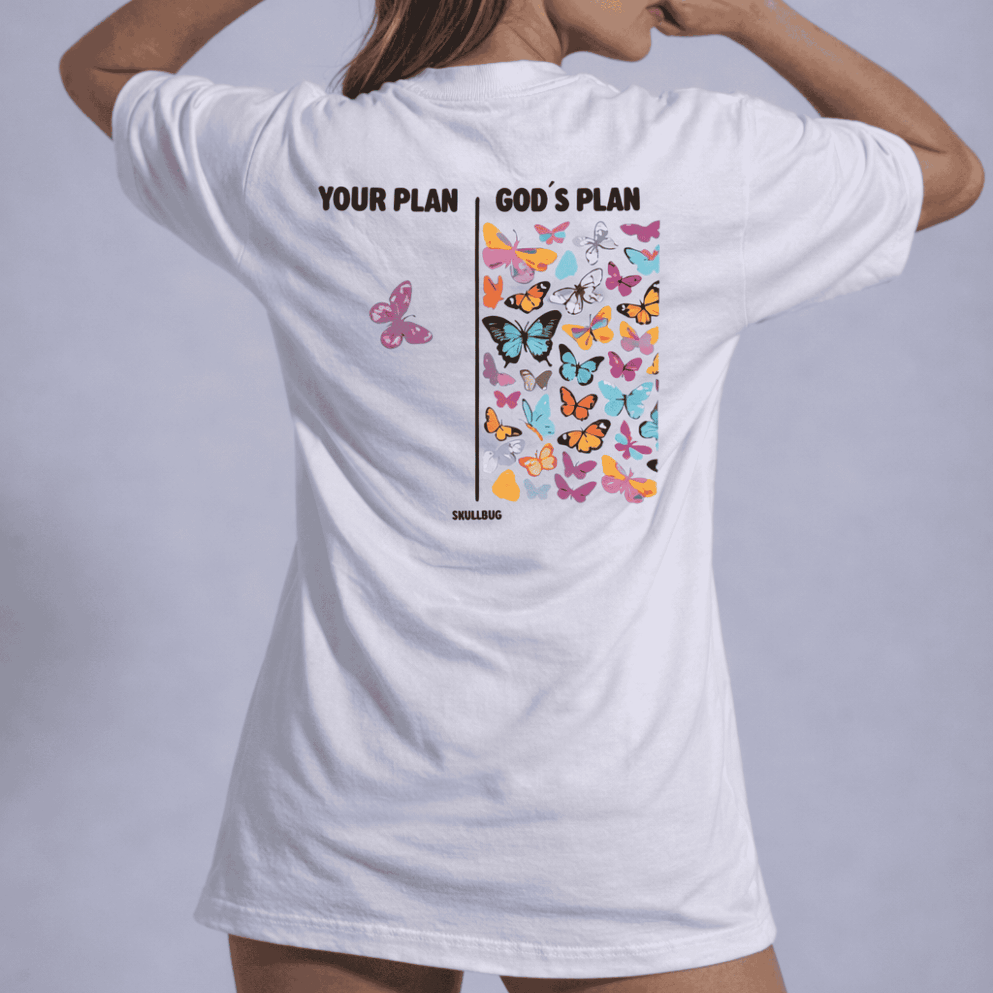 Camiseta oversized "God´s plan" - off-white