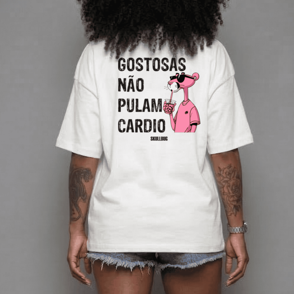 Camiseta oversized "Gostosas" - off-white