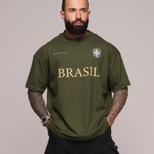 Camiseta oversized "Brasil" confort - verde