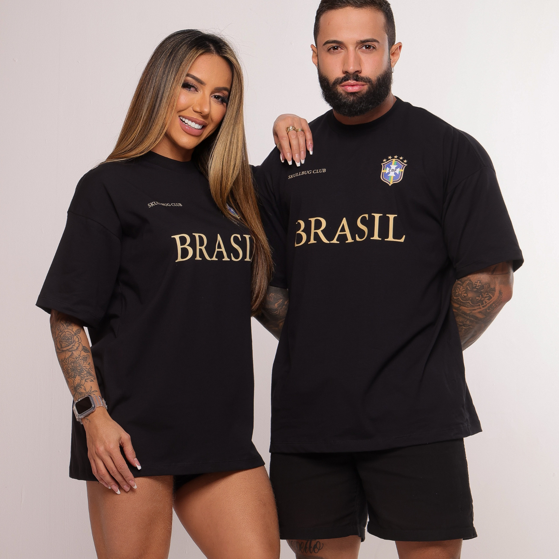 Camiseta oversized "Brasil" confort - preta