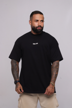 Camiseta oversized logo básica - preta