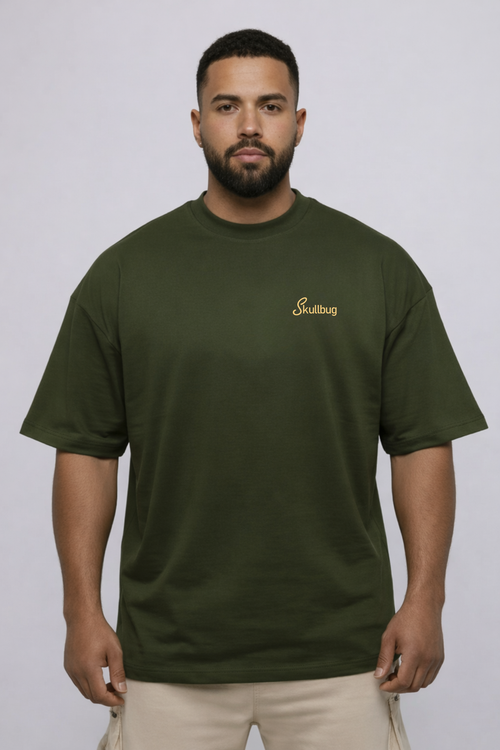 Camiseta oversized "Building a Legacy" - verde