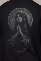 Camiseta oversized "Que sou tua mãe" - preto