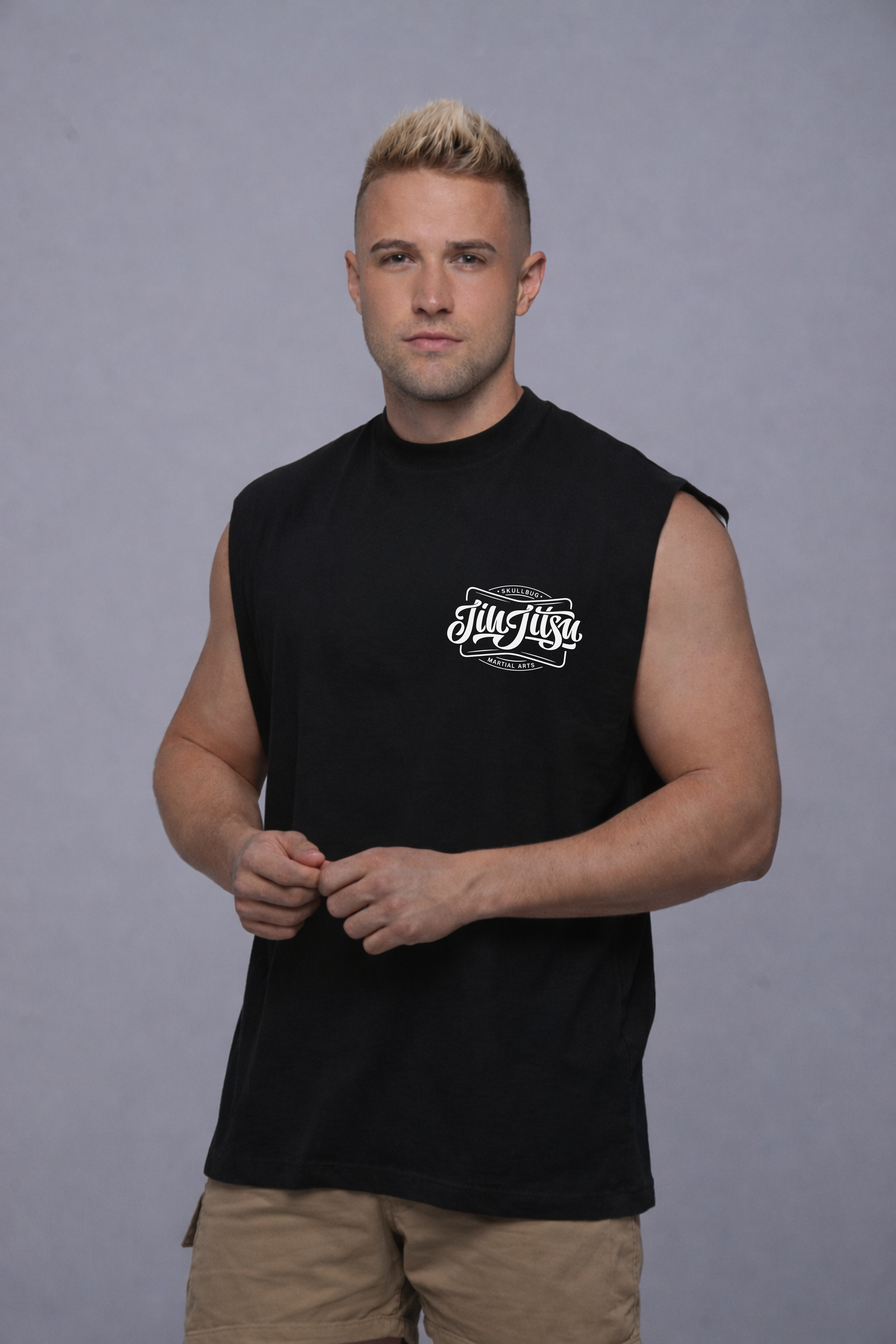 Regata oversized "Jiu-jitsu" - preta