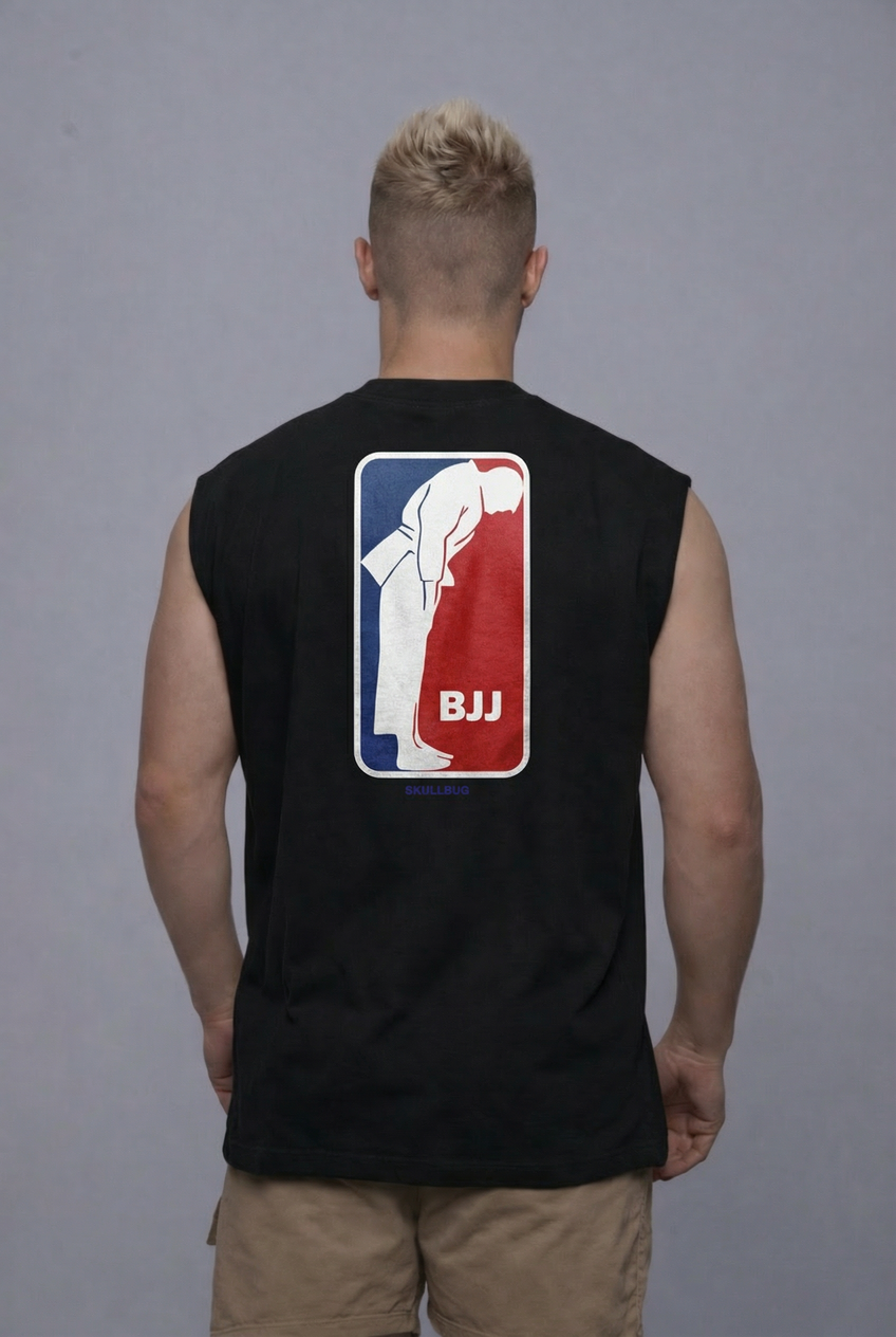 Regata oversized "BJJ" - preta