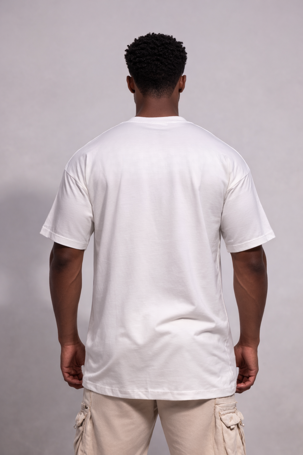 Camiseta oversizerd "Caveira faixa preta" - off-white
