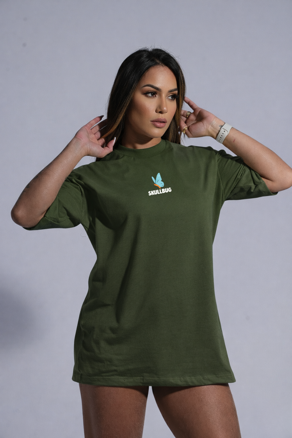 Camiseta oversized "God´s plan" - verde