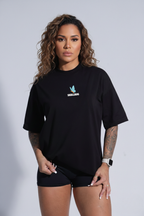 Camiseta oversized "God´s plan" - preta
