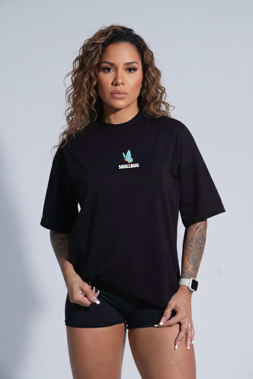 Camiseta oversized "God´s plan" - preta
