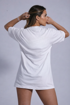 Camiseta oversized "Fitness bear" - off-white