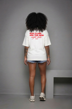 Camiseta oversized "Night Club" - off-white