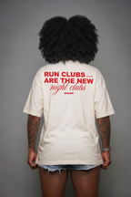 Camiseta oversized "Night Club" - off-white