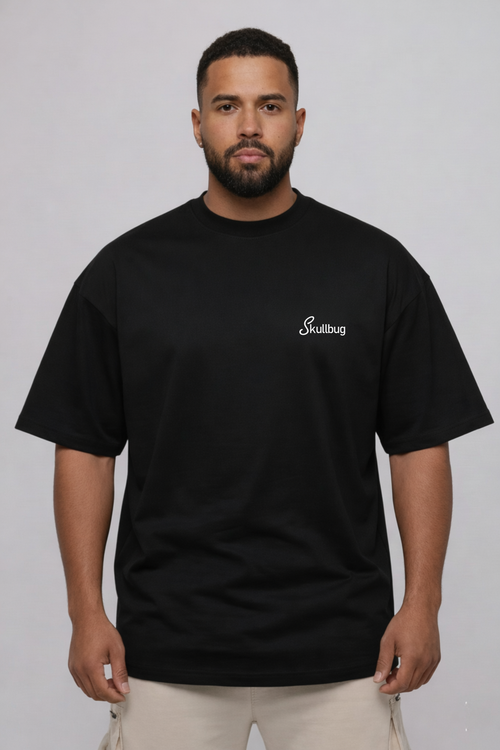 Camiseta oversized "Building a Legacy" - preta