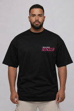 Camiseta oversized "Run club" - preta