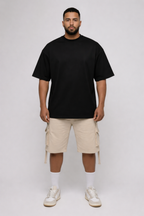 Camiseta oversized básica - preta