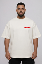 Camiseta oversized "Night Club" - off-white