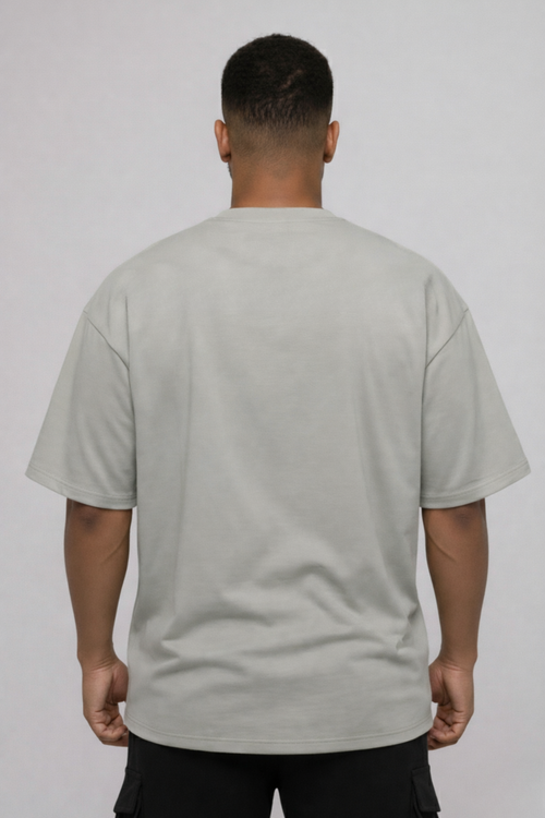 Camiseta oversized "Caveira" - cinza