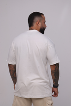 Camiseta oversized logo básica - off-white