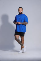 Camiseta oversized BAD INFLUENCE azul - 170g