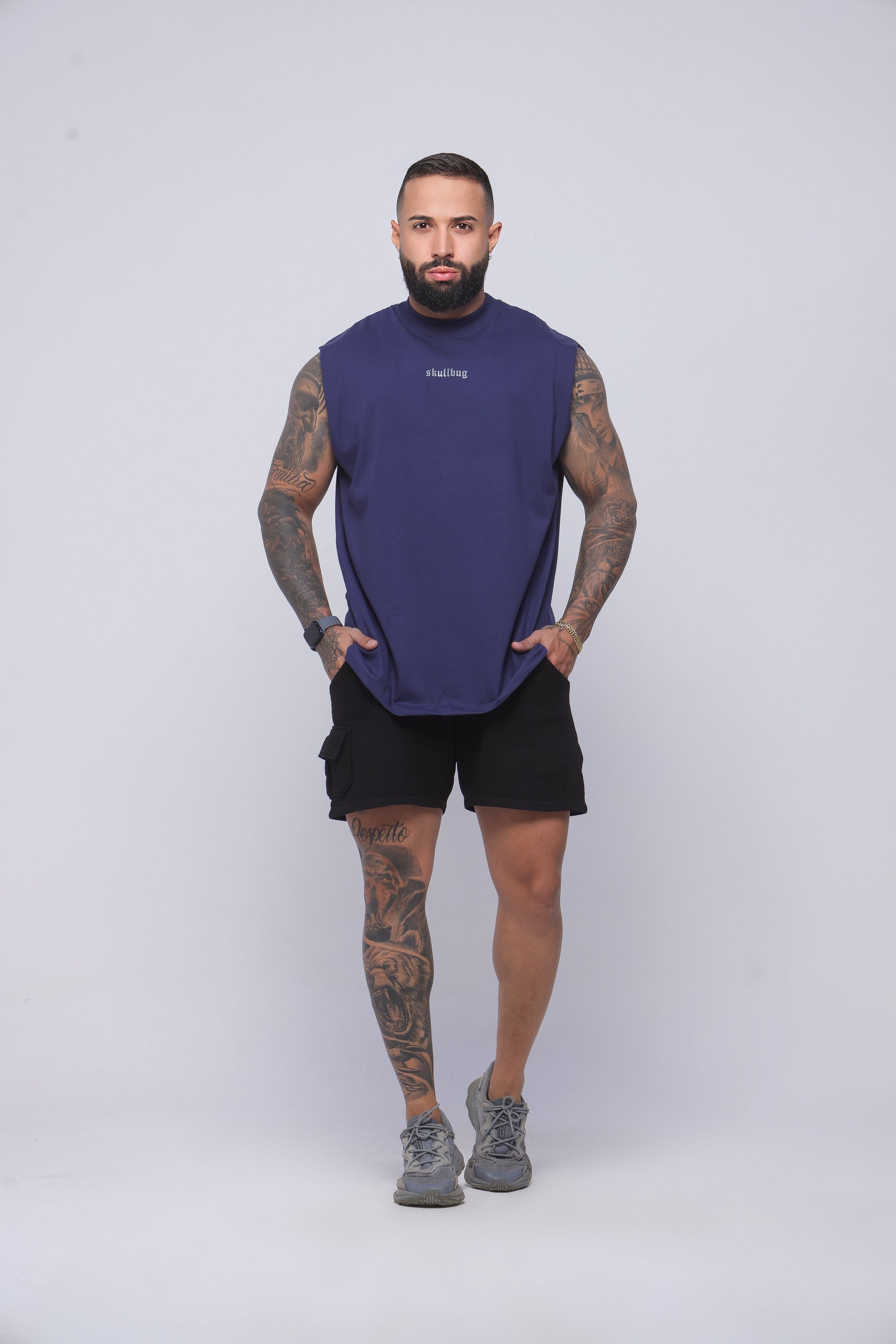 Regata oversized básica azul marinho