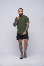 Camiseta regular básica verde