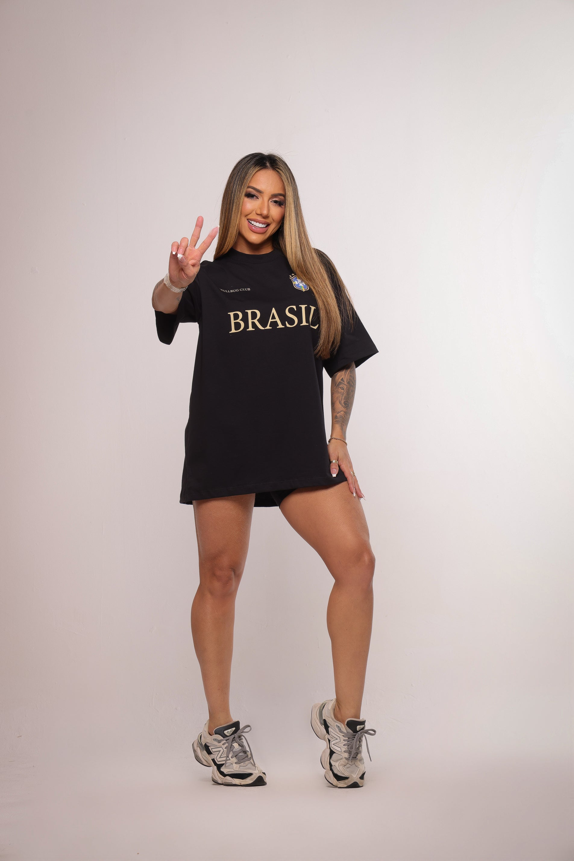 Camiseta oversized "Brasil" confort - preta