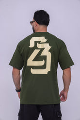 Camiseta oversized 23 verde - 230g