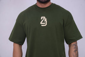 Camiseta oversized 23 verde - 230g
