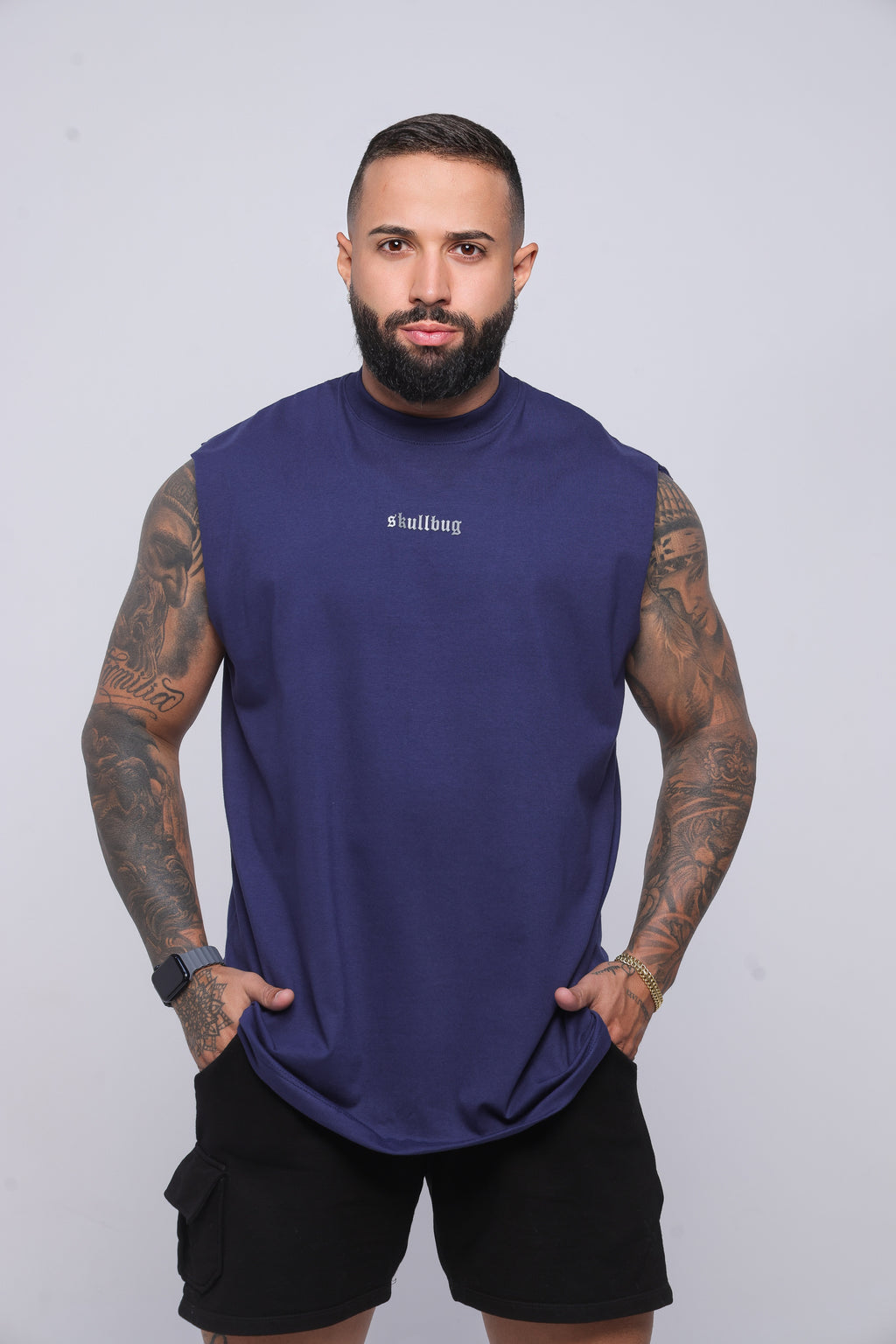 Regata oversized básica azul marinho