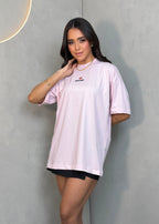 Camiseta oversized "Choke out negativity" - rosa
