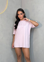 Camiseta oversized "Namaste" - rosa