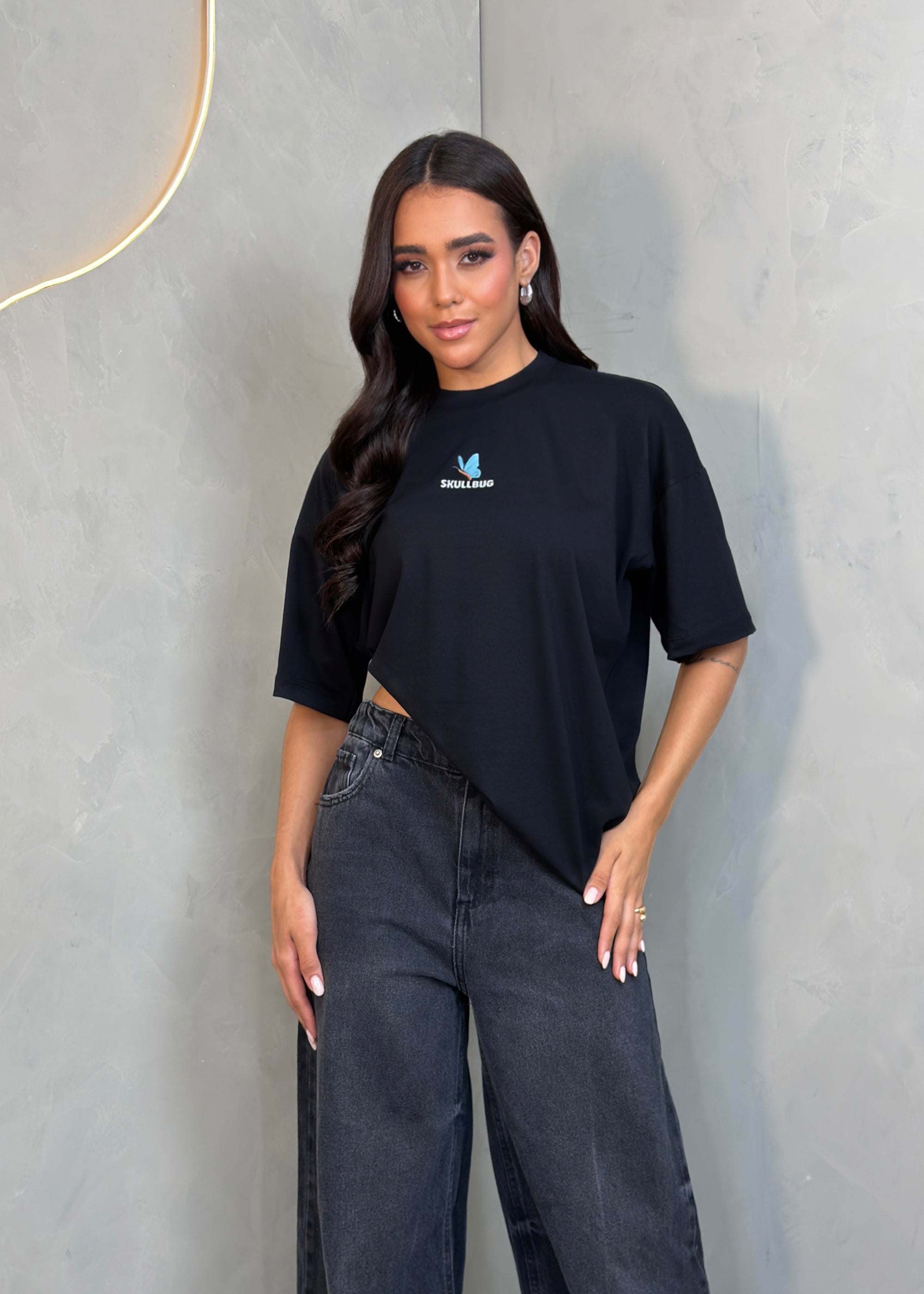 Camiseta oversized "God´s plan" - preta