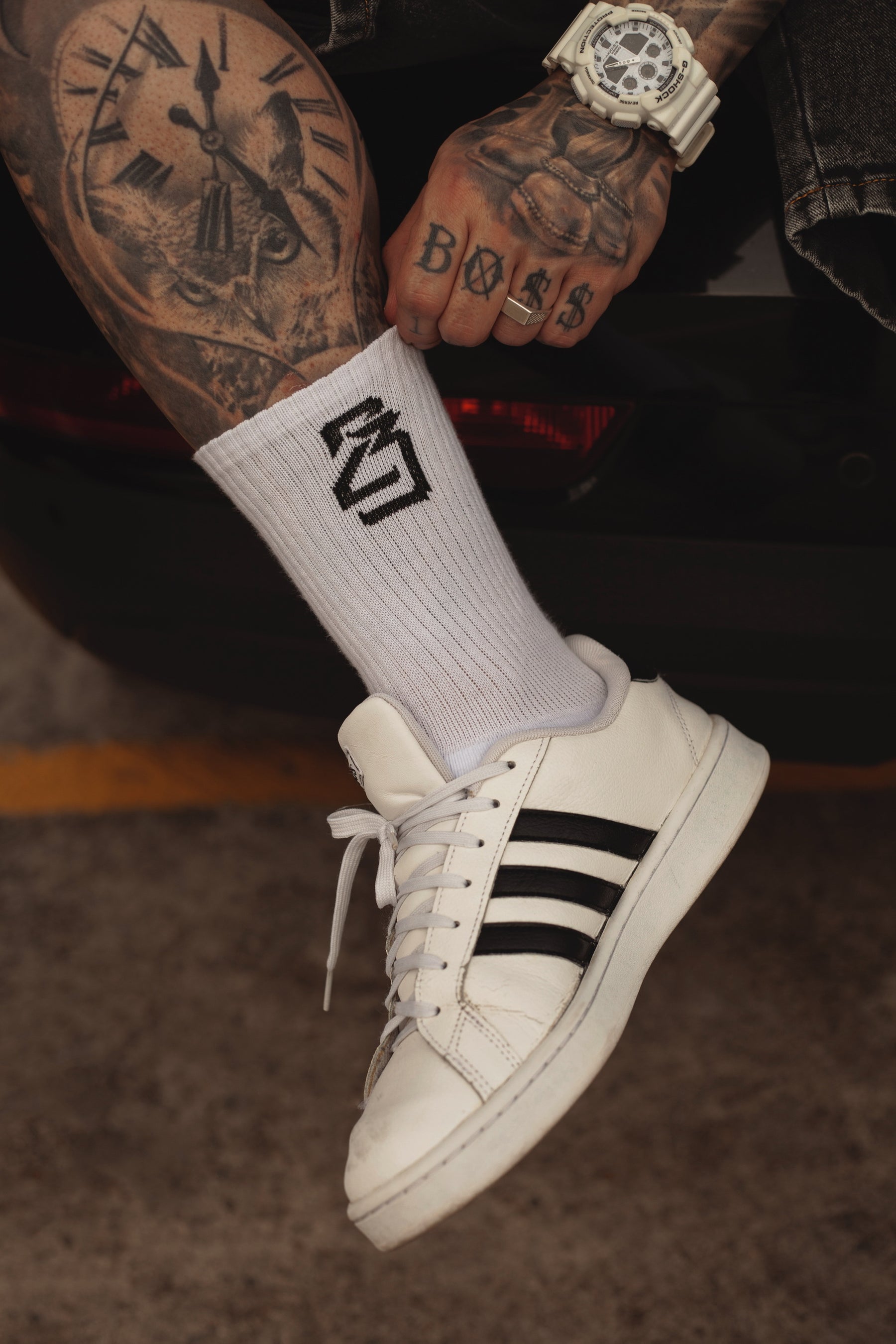 Meia cano alto 23 branca