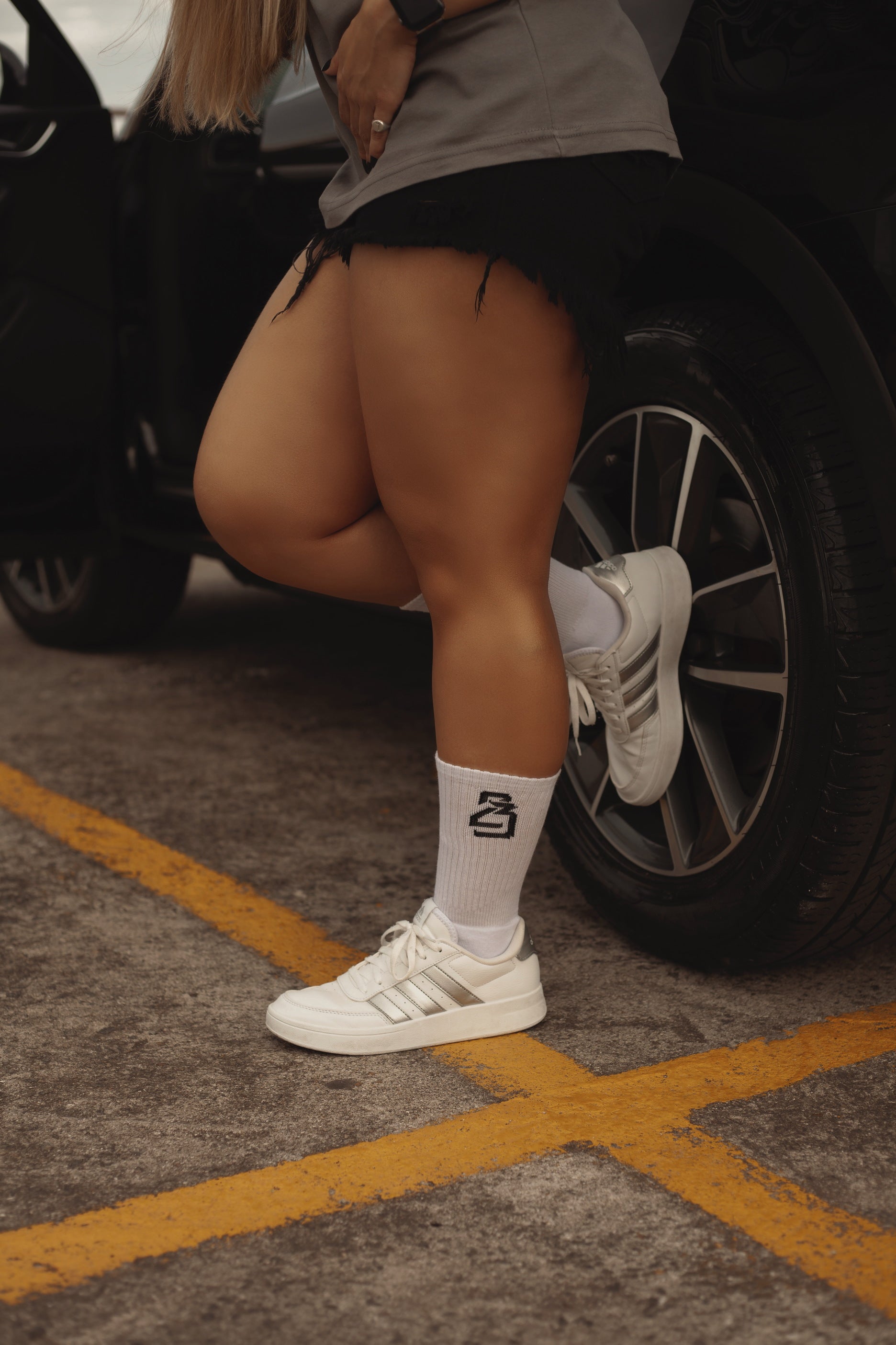 Meia cano alto 23 branca