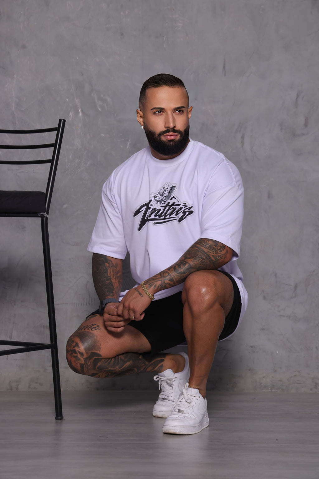 Oversized GYM RAT branca - 230g