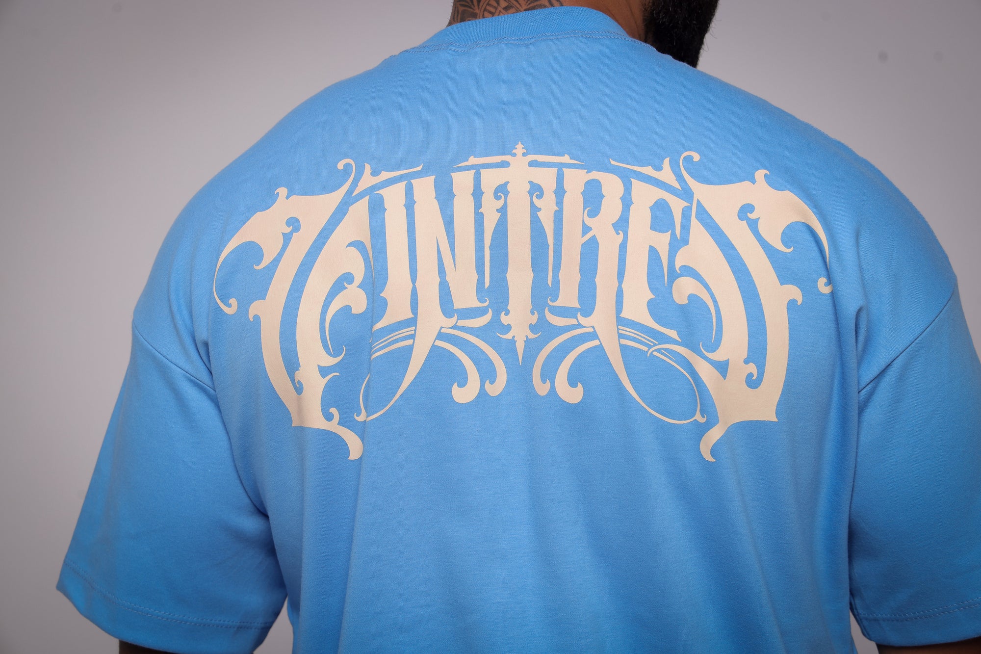 Camiseta oversized vinttrês azul - 230g