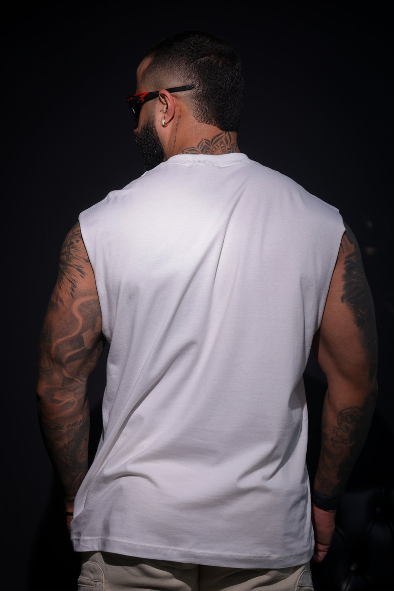 Regata oversized vinttês off-white