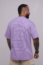 Camiseta oversized 23 puff lilás - 230g