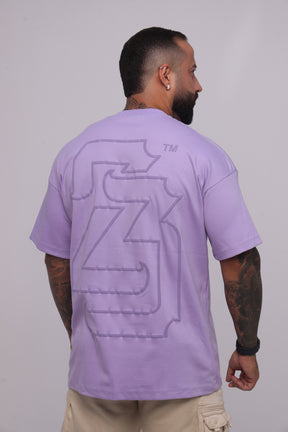 Camiseta oversized 23 puff lilás - 230g