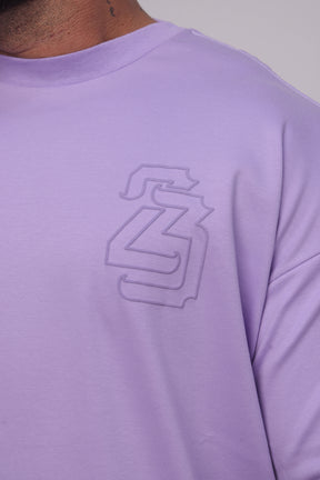 Camiseta oversized 23 puff lilás - 230g