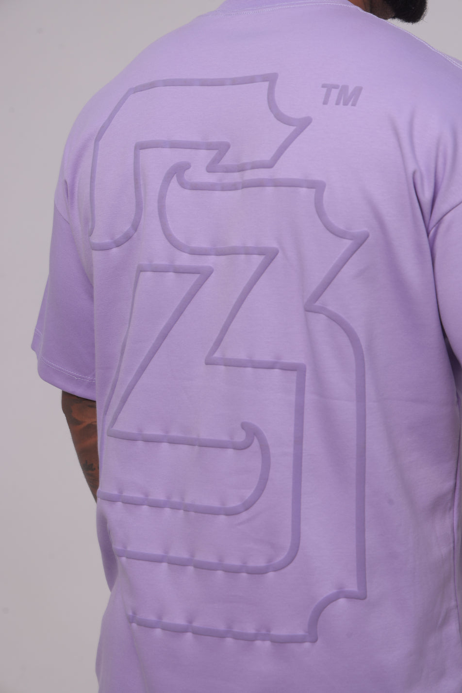 Camiseta oversized 23 puff lilás - 230g