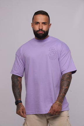 Camiseta oversized 23 puff lilás - 230g