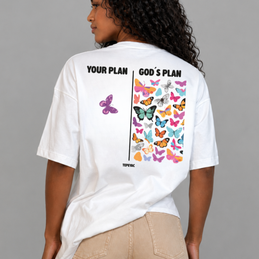 Camiseta oversized "God´s plan" - off-white
