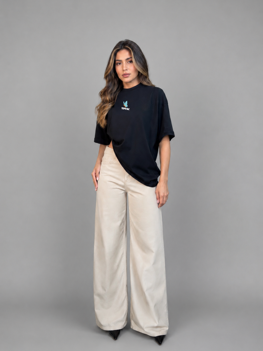 Camiseta oversized "God´s plan" - preta