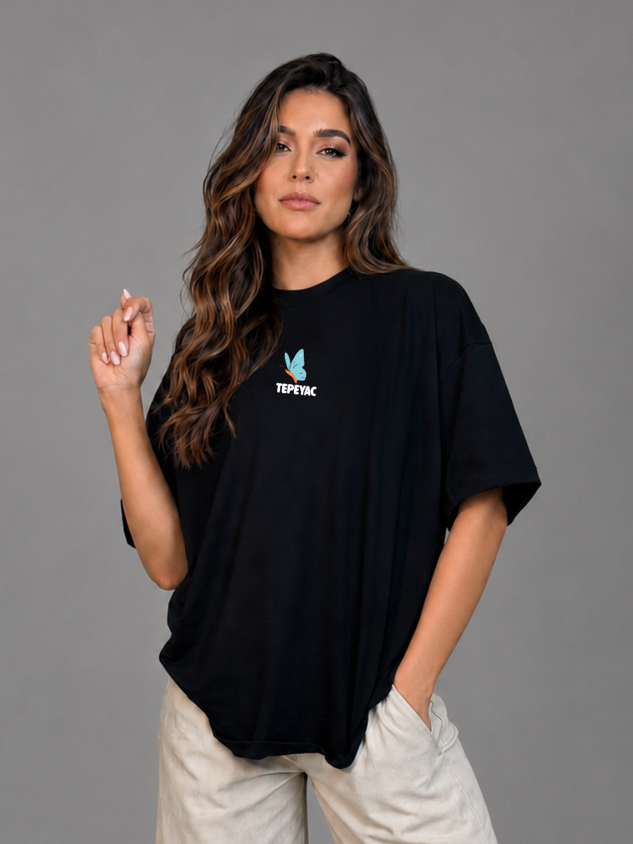 Camiseta oversized "God´s plan" - preta
