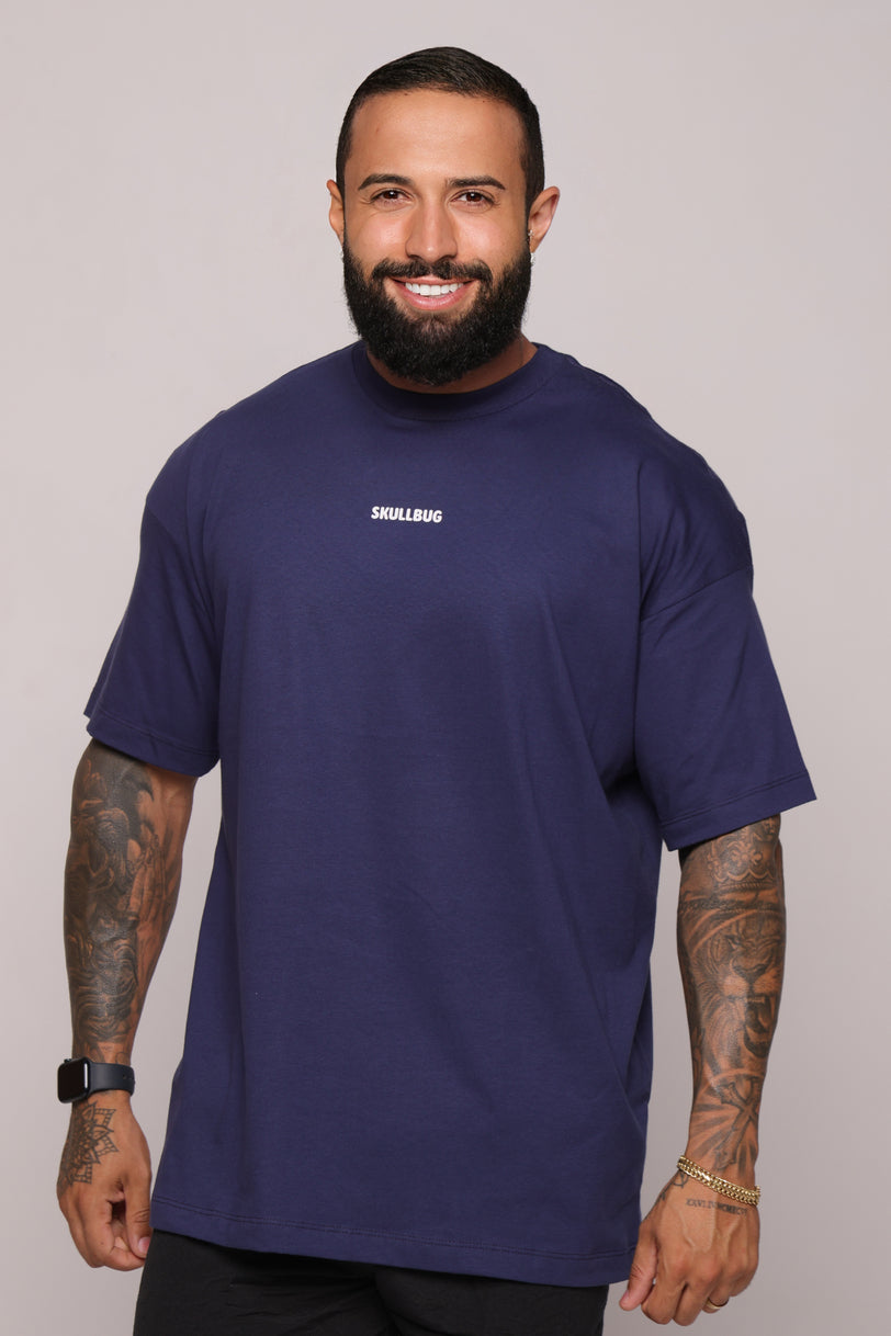 Camiseta oversized "Legalize" - azul marinho