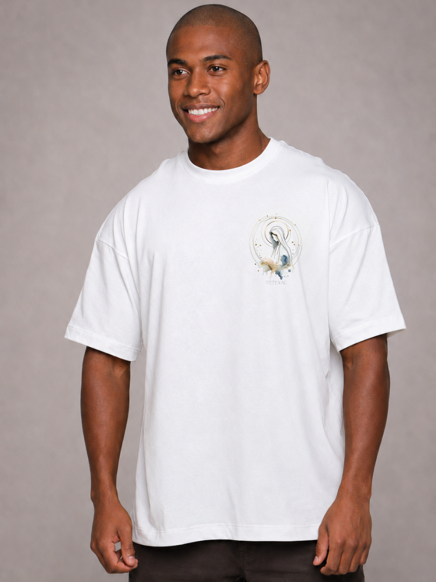 Camiseta oversized "É a minha MÃE" - off-white