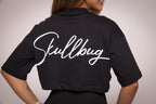 Cropped oversized "Signature" - preto