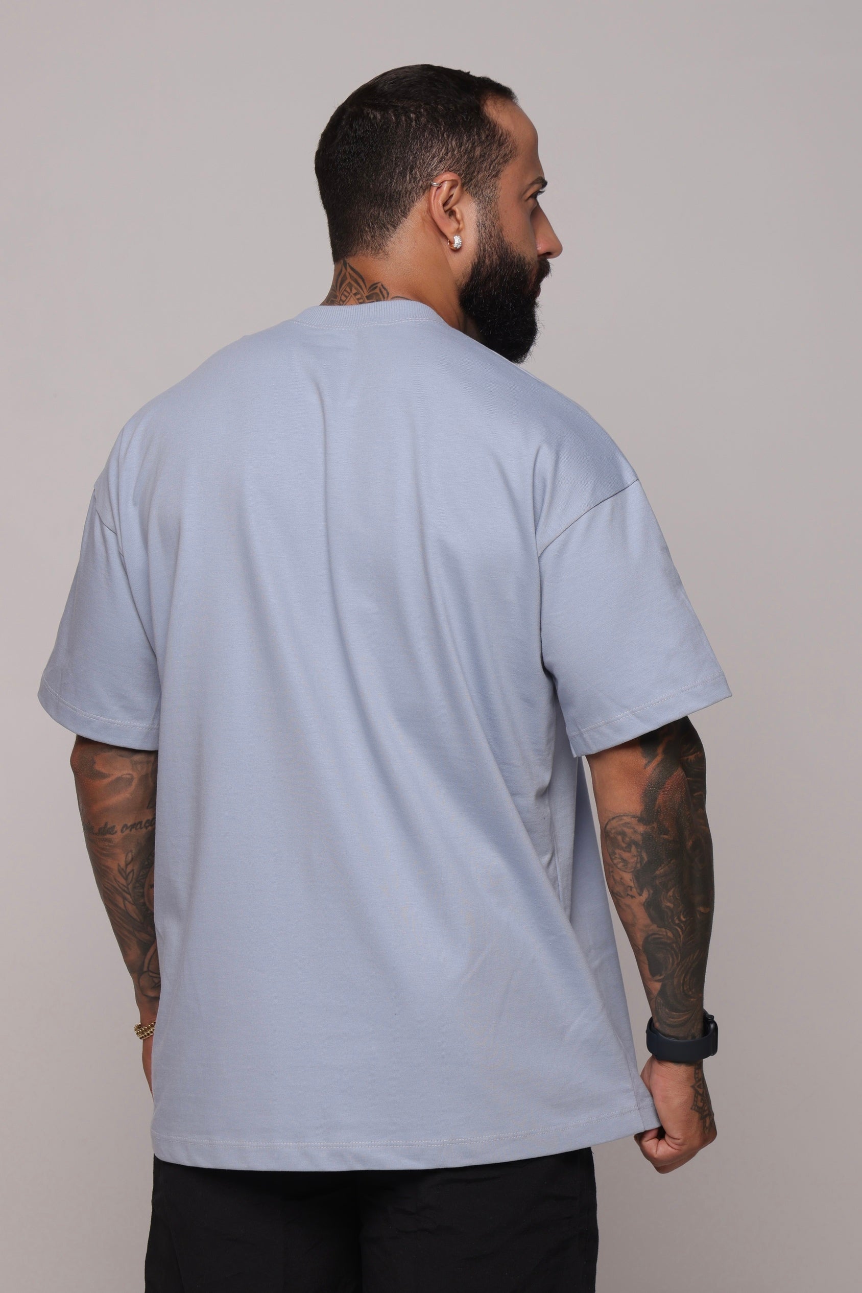 Camiseta oversized básica strong azul - 250g