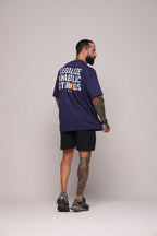 Camiseta oversized "Legalize" - azul marinho